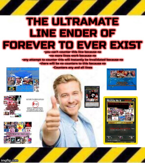 People can use spaces again | image tagged in ultramate line ender | made w/ Imgflip meme maker