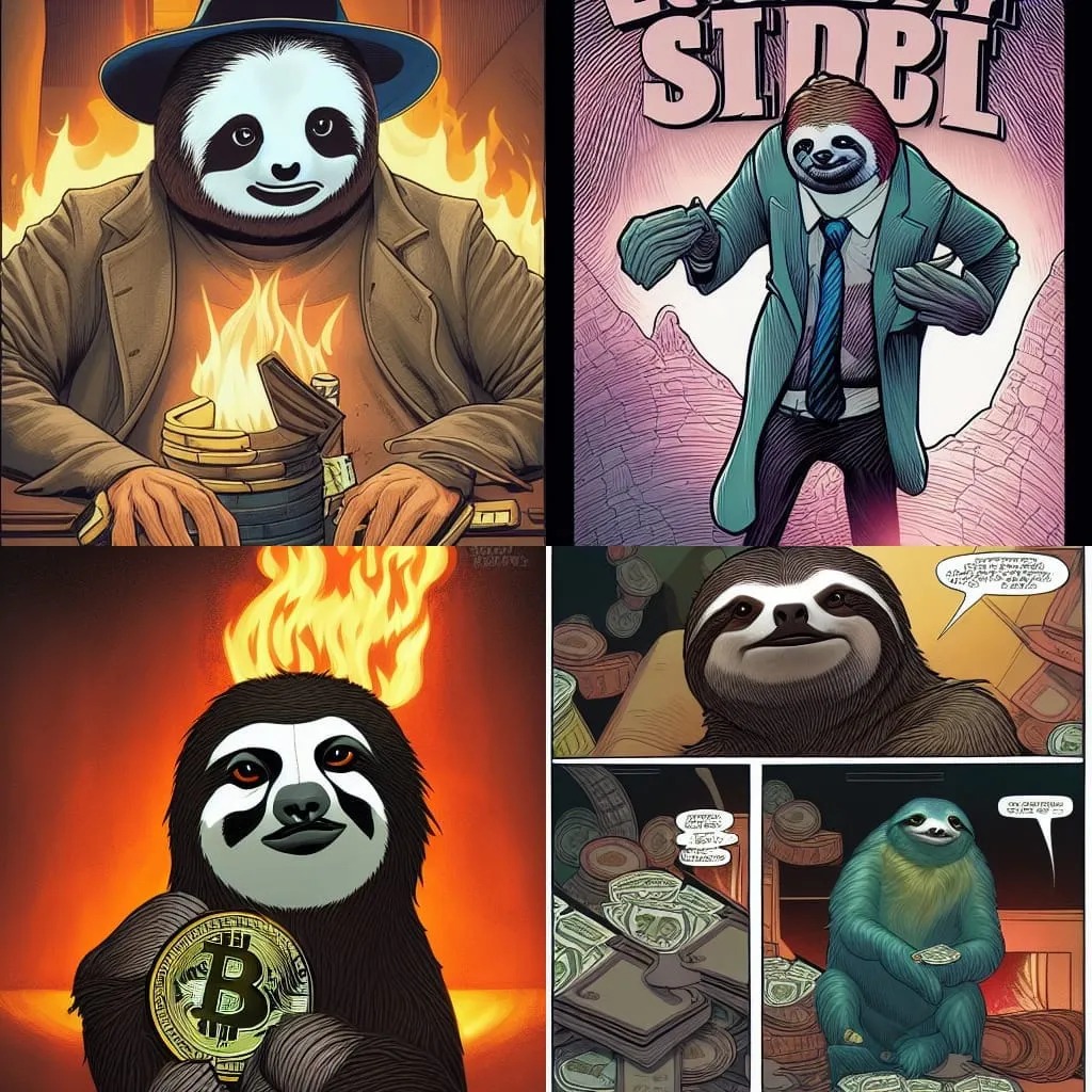 High Quality sloth buys the dip and sells the rip Blank Meme Template
