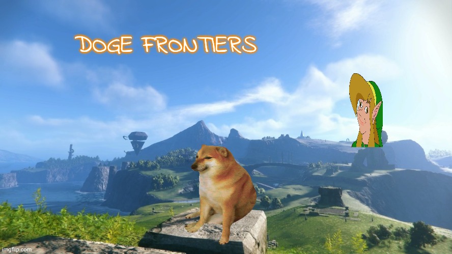 If someone could make a mod about it, then show it to me | DOGE FRONTIERS | image tagged in sonic frontiers | made w/ Imgflip meme maker