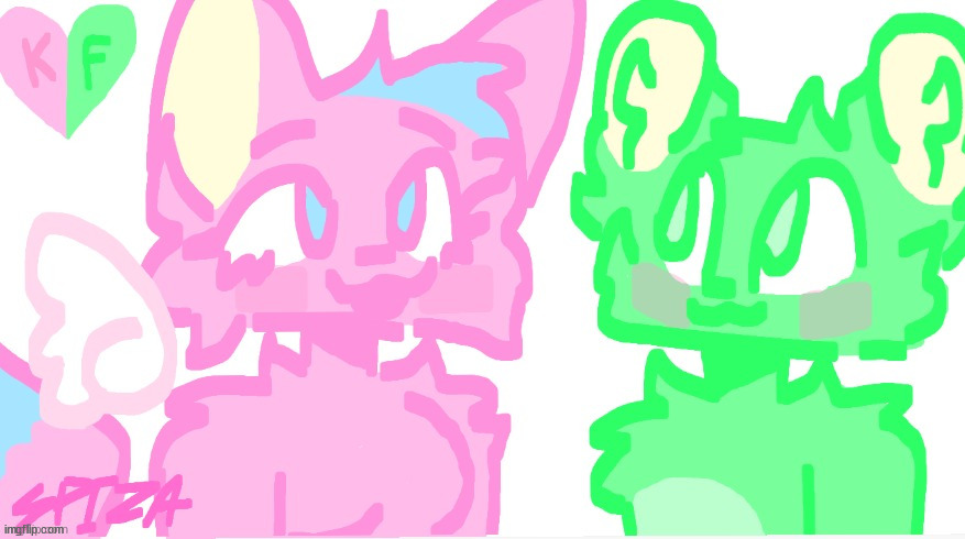 flippy x kitty drawn by SPI! | image tagged in flippy x kitty drawn by spi | made w/ Imgflip meme maker