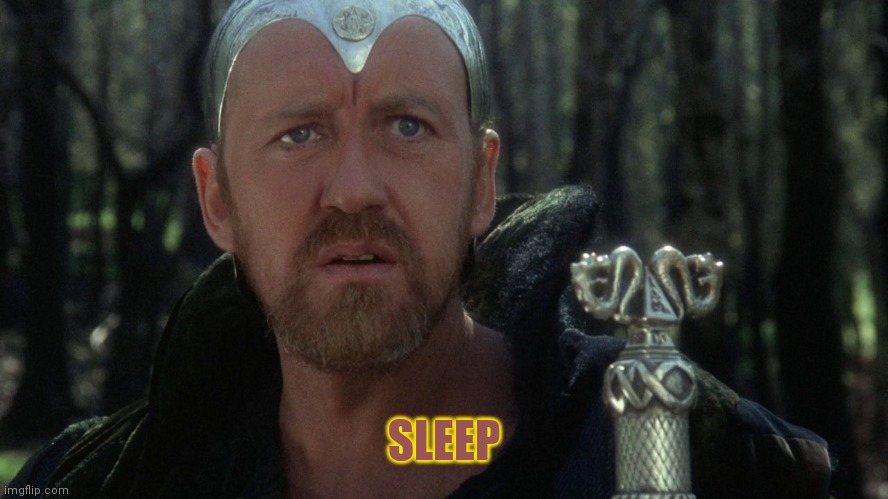 Merlin from Excalibur | SLEEP | image tagged in merlin from excalibur | made w/ Imgflip meme maker