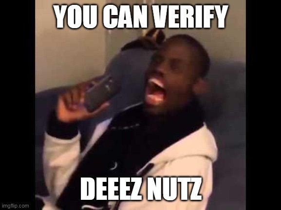 Verify Deez Nutz | YOU CAN VERIFY; DEEEZ NUTZ | image tagged in deez nutz guy,verify | made w/ Imgflip meme maker