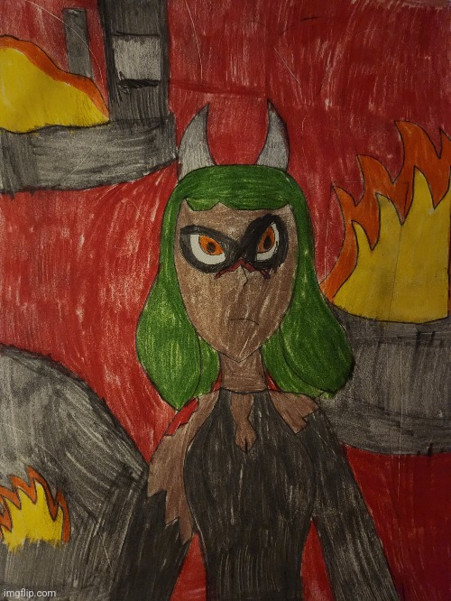 Art I made with my oc Inkmatas in the pic | made w/ Imgflip meme maker