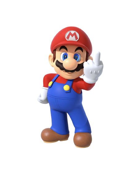 High Quality Mario Middle Finger Blank Meme Template