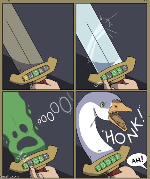 Goose sword | image tagged in ghost,honk,goose,sword,comics,comics/cartoons | made w/ Imgflip meme maker