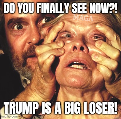 wake TF up!! | MAGA; DO YOU FINALLY SEE NOW?! TRUMP IS A BIG LOSER! | image tagged in big,maga,loser,wake up,idiots | made w/ Imgflip meme maker