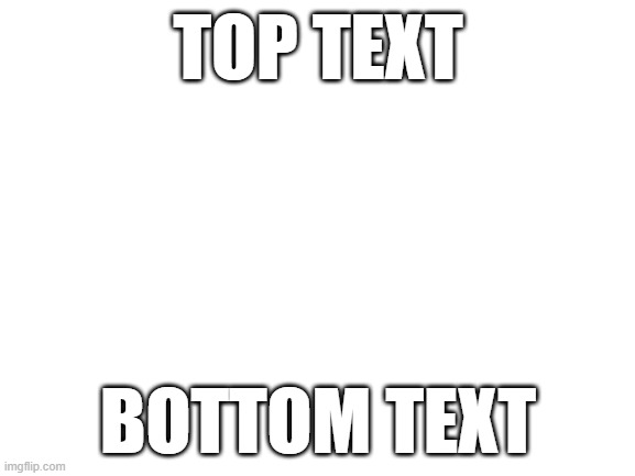 Blank White Template | TOP TEXT; BOTTOM TEXT | image tagged in blank white template | made w/ Imgflip meme maker