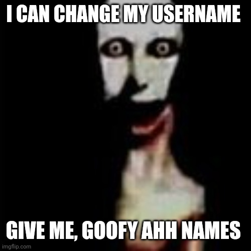 Literally me | I CAN CHANGE MY USERNAME; GIVE ME, GOOFY AHH NAMES | image tagged in literally me | made w/ Imgflip meme maker