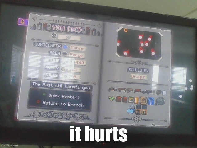 it hurts | made w/ Imgflip meme maker
