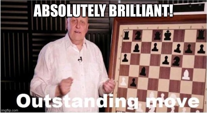 Outstanding Move | ABSOLUTELY BRILLIANT! | image tagged in outstanding move | made w/ Imgflip meme maker