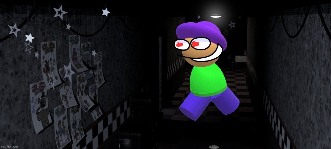 close the door | image tagged in fnaf foxy's hallway,memes,dave and bambi,bambi minion | made w/ Imgflip meme maker