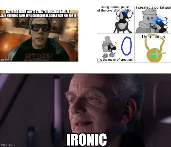 They were posted at very close time-frames | IRONIC | image tagged in palpatine ironic | made w/ Imgflip meme maker