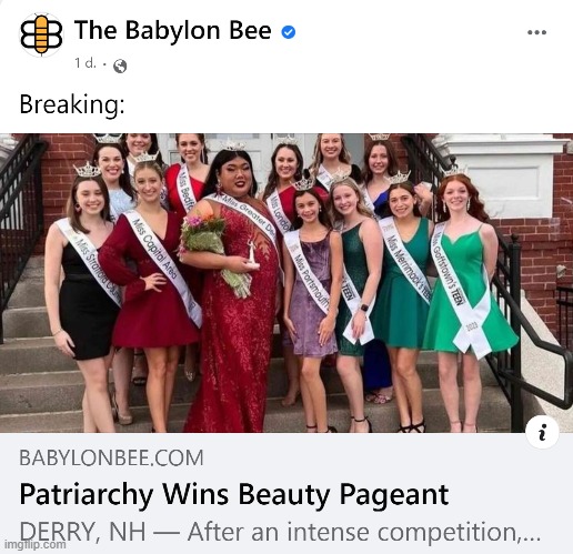 At first I was no fan of patriarchy | image tagged in transgender,funny,satire,the babylon bee,lgbtq | made w/ Imgflip meme maker