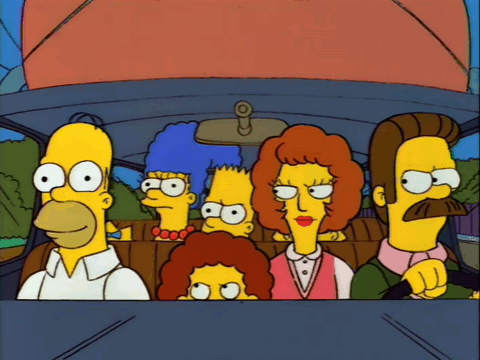 Simpsons Car Flanders Blank Meme Template
