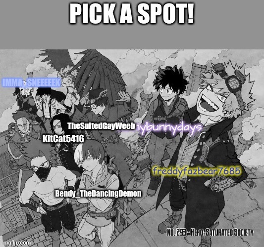 Thank You For NOT Claiming That Spot! | TheSuitedGayWeeb | image tagged in bnha,repost,anime | made w/ Imgflip meme maker