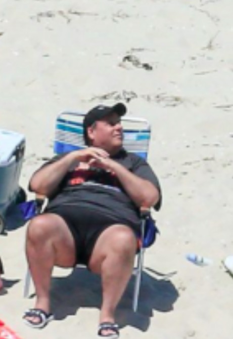 High Quality Chris Christie beach chair Blank Meme Template