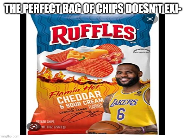 The perfect chips | THE PERFECT BAG OF CHIPS DOESN'T EXI- | image tagged in chips,memes | made w/ Imgflip meme maker