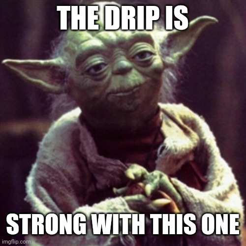 The drip is strong with this one | THE DRIP IS; STRONG WITH THIS ONE | image tagged in force is strong | made w/ Imgflip meme maker