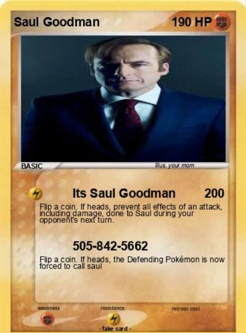 Saul card Blank Meme Template