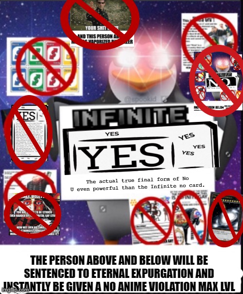 Infinite yes card | image tagged in infinite yes card | made w/ Imgflip meme maker