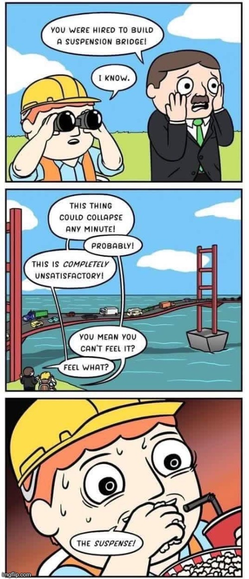 The bridge | image tagged in bridges,bridge,comic,comics,comics/cartoons,collapse | made w/ Imgflip meme maker