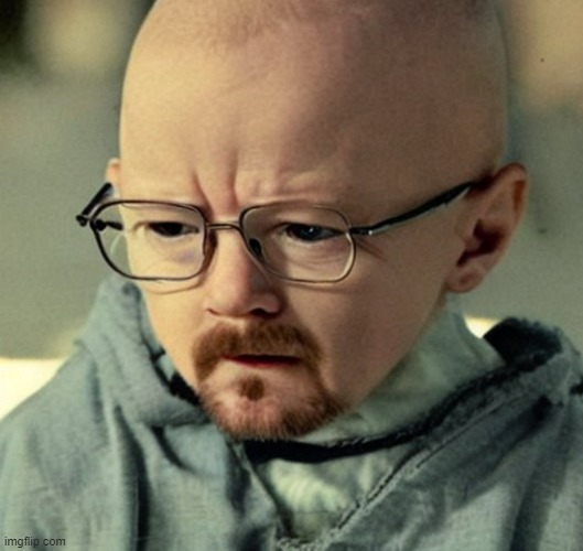 baby walter white | image tagged in walter white,breaking bad,dalle | made w/ Imgflip meme maker