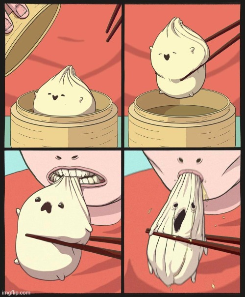 The dumpling | image tagged in dumplings,dumpling,chopsticks,chopstick,comics,comics/cartoons | made w/ Imgflip meme maker