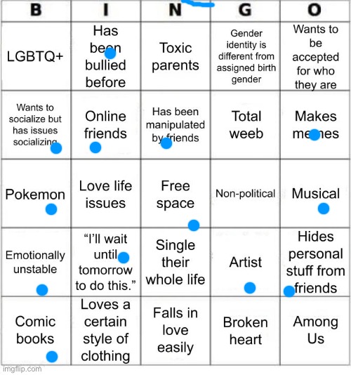 TheSuitedGayWeeb's Bingo | image tagged in jer-sama's bingo | made w/ Imgflip meme maker