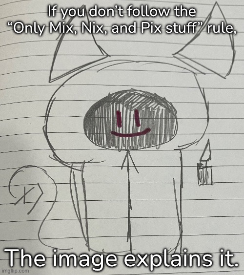  If you don’t follow the “Only Mix, Nix, and Pix stuff” rule, The image explains it. | made w/ Imgflip meme maker