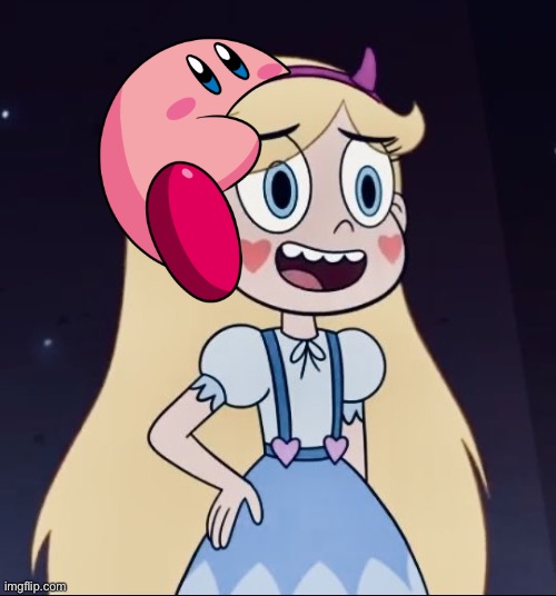 Kirby Fits Star Butterfly Again | image tagged in memes,kirby,star butterfly,svtfoe,star vs the forces of evil,funny | made w/ Imgflip meme maker