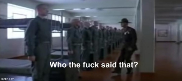 who the fuck said that? | image tagged in who the fuck said that | made w/ Imgflip meme maker