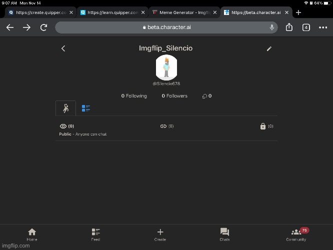 Https beta character ai profile Yo Imgflip