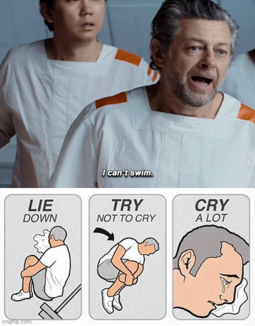 Sinking Into our Hearts | image tagged in cry a lot,star wars,swim,andor,sinking | made w/ Imgflip meme maker