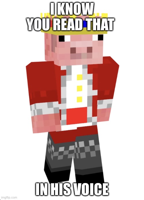 Sad | I KNOW YOU READ THAT; IN HIS VOICE | image tagged in technoblade | made w/ Imgflip meme maker