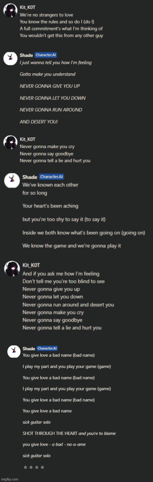 I just wanted to sing never gonna give you up ;-; | made w/ Imgflip meme maker