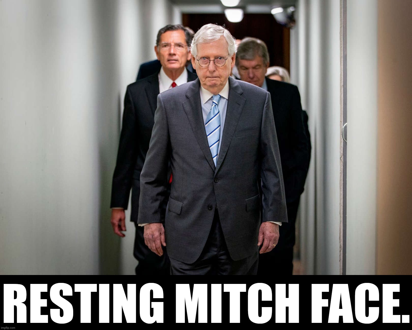 More RMF. | RESTING MITCH FACE. | image tagged in resting mitch face,resting,mitch,face,mitch mcconnell,republicans | made w/ Imgflip meme maker