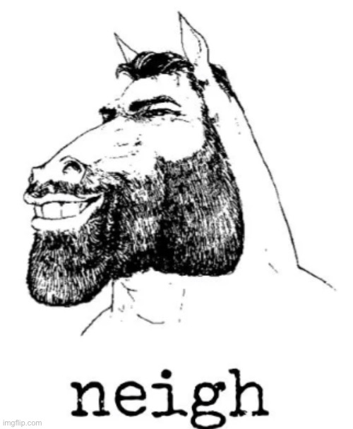 Neigh Gigachad | image tagged in neigh gigachad | made w/ Imgflip meme maker