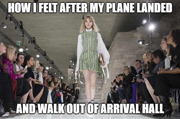 HOW I FELT AFTER MY PLANE LANDED; AND WALK OUT OF ARRIVAL HALL | made w/ Imgflip meme maker