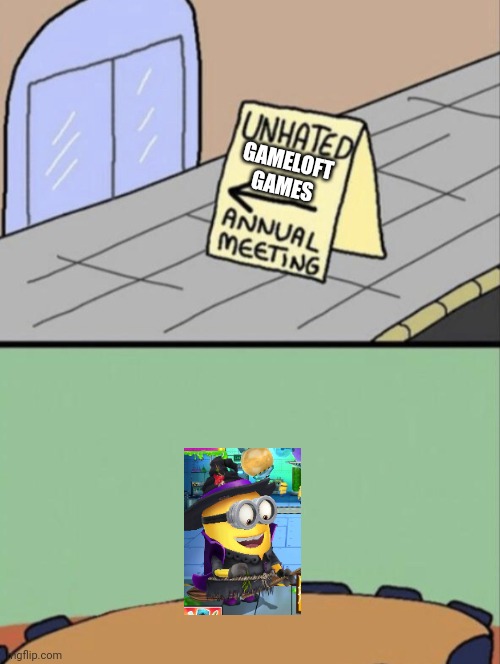 Unhated Blank Annual Meeting | GAMELOFT GAMES | image tagged in unhated blank annual meeting | made w/ Imgflip meme maker