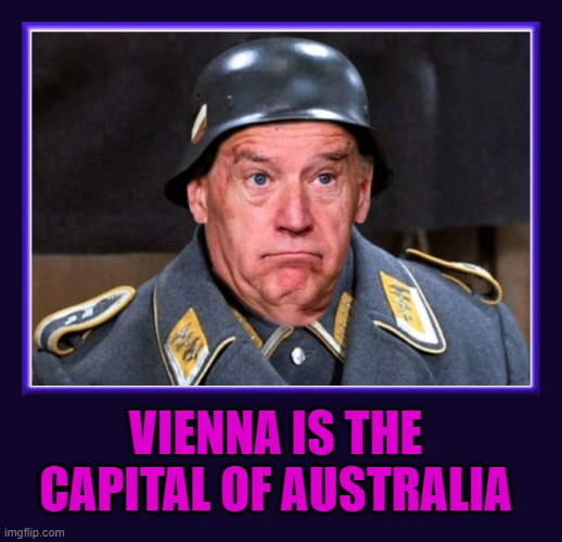 Vienna is the capital of Australia | VIENNA IS THE CAPITAL OF AUSTRALIA | image tagged in biden | made w/ Imgflip meme maker