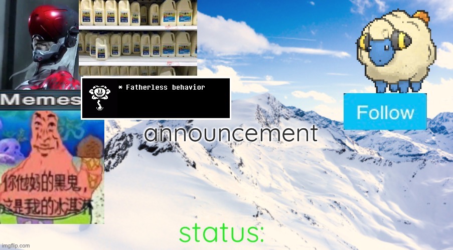 mareeep announcement temp 4 | announcement | image tagged in mareeep announcement temp 4 | made w/ Imgflip meme maker