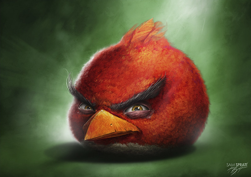 High Quality Realistic Angry Bird Red Blank Meme Template