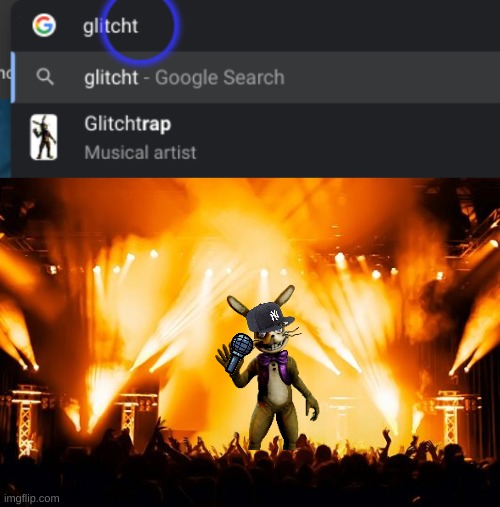 please do play darkest desire in comments and upvotes will be payed | image tagged in rock concert,glitchtrap,darkest desire | made w/ Imgflip meme maker
