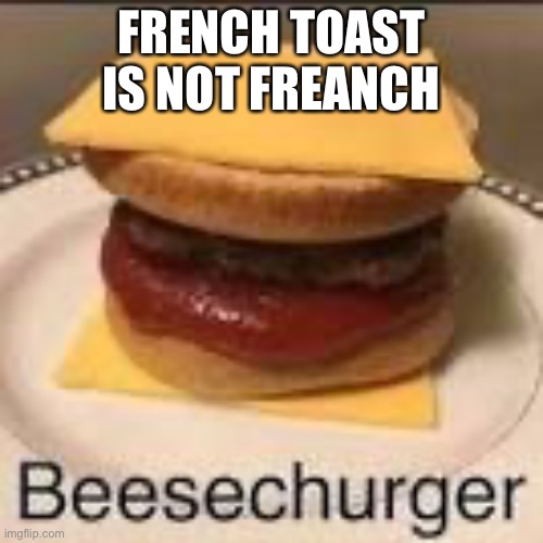 Besechuger | FRENCH TOAST IS NOT FRENCH | image tagged in besechuger | made w/ Imgflip meme maker