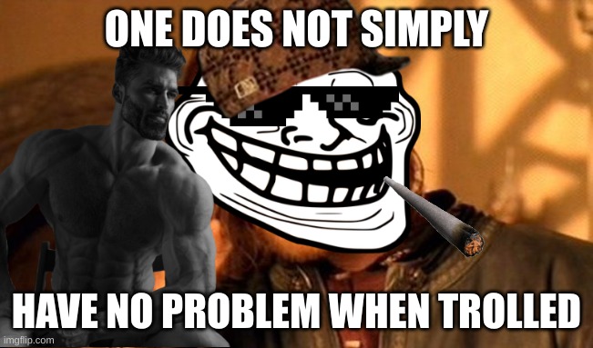 One Does Not Simply | ONE DOES NOT SIMPLY; HAVE NO PROBLEM WHEN TROLLED | image tagged in memes,one does not simply | made w/ Imgflip meme maker