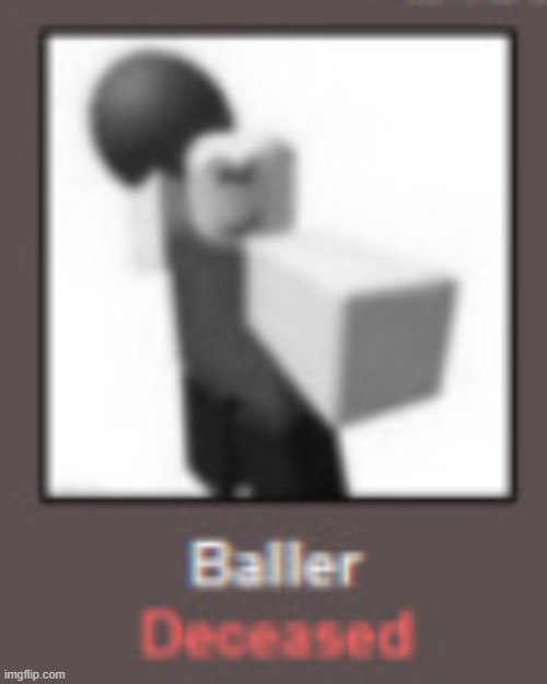 baller (deceased) | image tagged in baller deceased | made w/ Imgflip meme maker