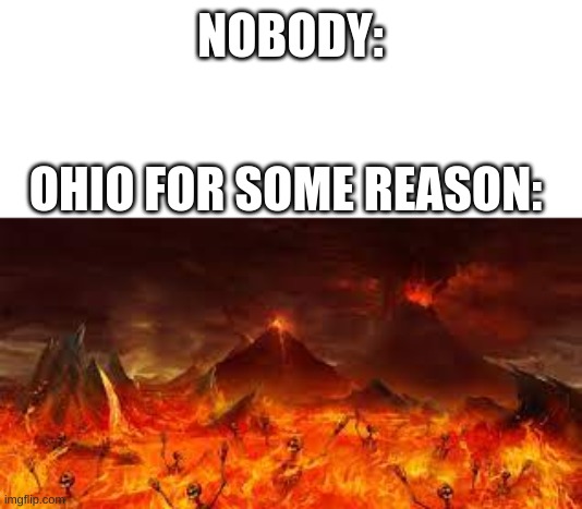 nobody:                 ohio for some reason: | NOBODY:; OHIO FOR SOME REASON: | image tagged in ohio | made w/ Imgflip meme maker