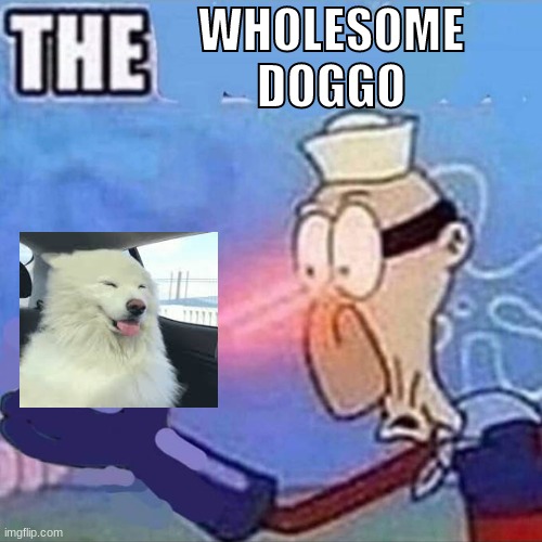 yes | WHOLESOME DOGGO | image tagged in barnacle boy the | made w/ Imgflip meme maker