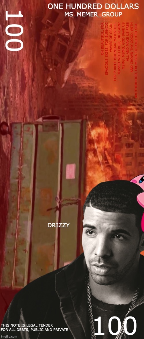 Who can find the printing error | image tagged in msmg one hundred dollar bill | made w/ Imgflip meme maker