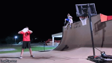 Frisbee, Ramp, Swish | image tagged in gifs,awesome,win | made w/ Imgflip video-to-gif maker